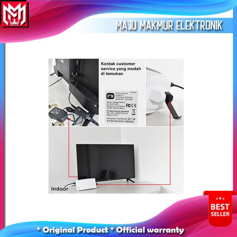 Px Antena Tv Digital Indoor / Outdoor Da-5200 | elevenia