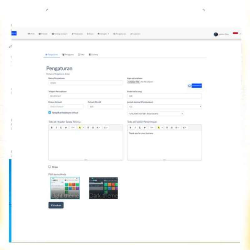 aplikasi program website pos point of sale untuk penjualan retail toko