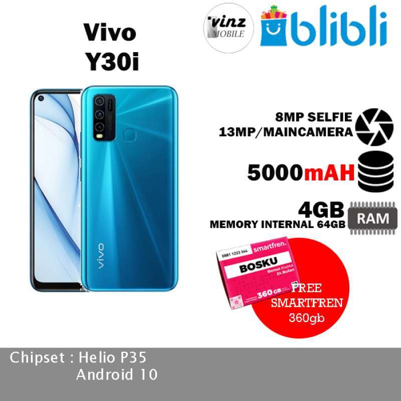 Jual Vivo Y30i 4 64 Gb Bonus Bundling Online Januari 2021 Blibli