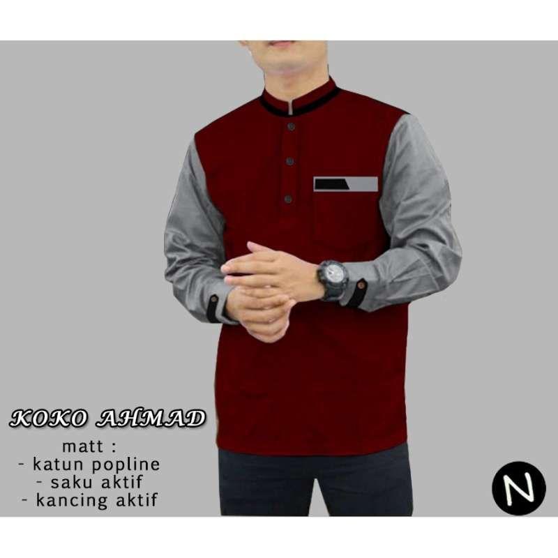 Jual Koko Ahmad Pakaian Baju Koko Muslim Pria Model Terbaru Termurah Terlaris Abu Xxl Online Maret 2021 Blibli