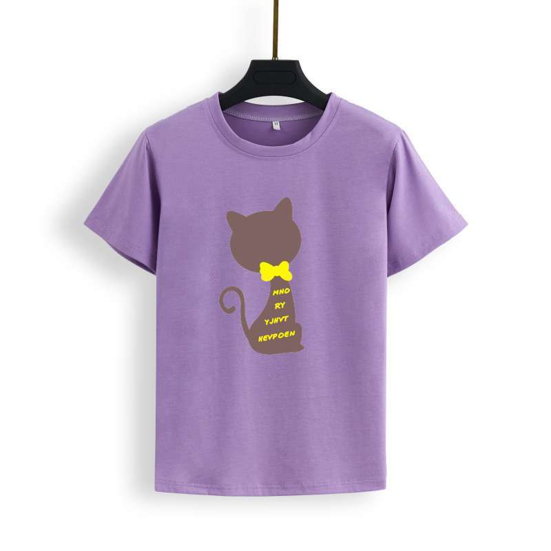 Promo Kaos Wanita Murah Terbaru Lengan Pendek Import Baju Atasan Remaja Santai Cat Kucing Lucu Ungu Di Seller Baju Couple Online Kota Medan Sumatera Utara Blibli