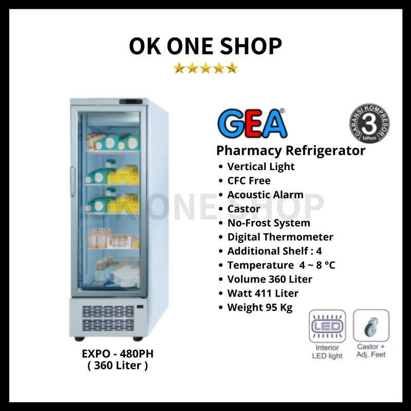 Jual Gea Pharmacy Refrigeration Vaccine Cooler Expo 480ph Kulkas Obat Jadetabek Terbaru Oktober 2021 Harga Murah Kualitas Terjamin Blibli