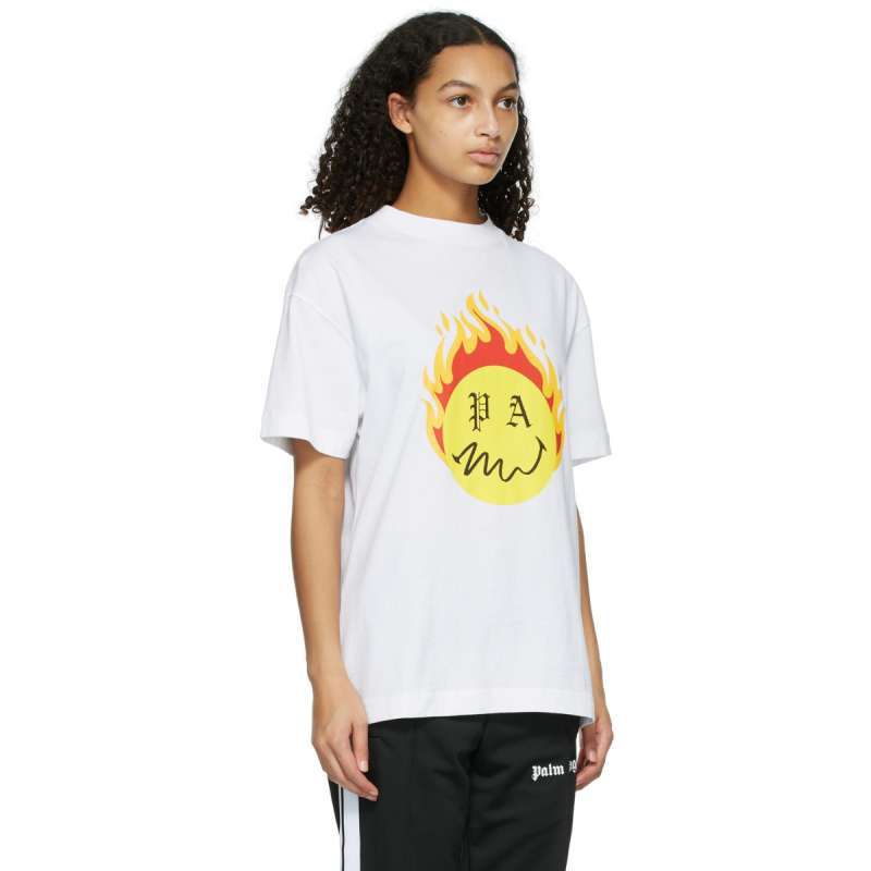 off white burning tee