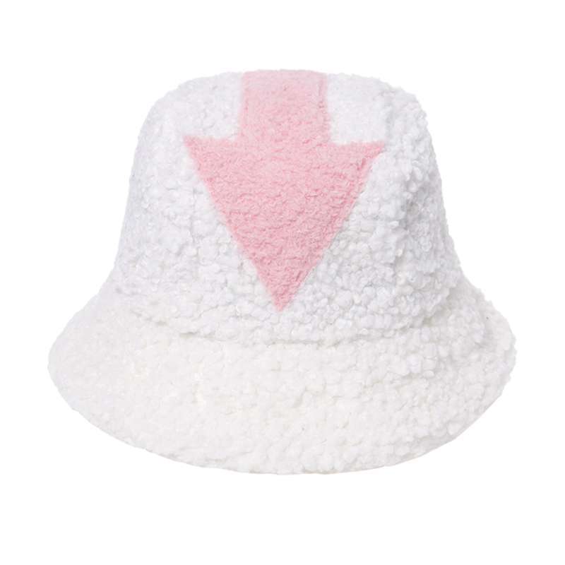 Promo Warm Lambs Wool Bucket Hat for 