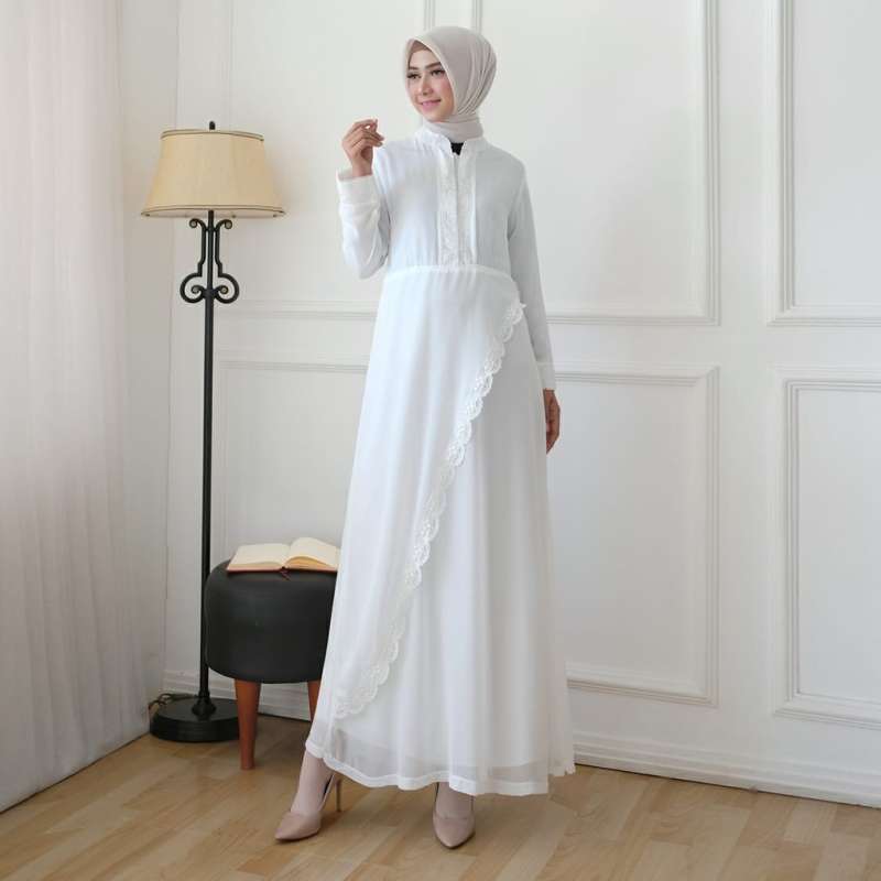 Promo Gamis Putih Wanita Gamis Brukat Baju Muslim Wanita 800 Terlaris Di Seller Sentral Fashion Kab Subang Jawa Barat Blibli