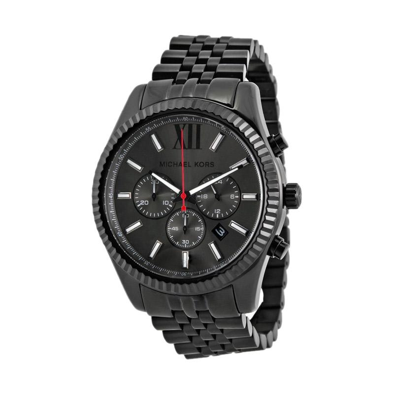 Michael Kors Lexington Tali Rantai Stainless Strap Jam Tangan Pria mk8320 Original