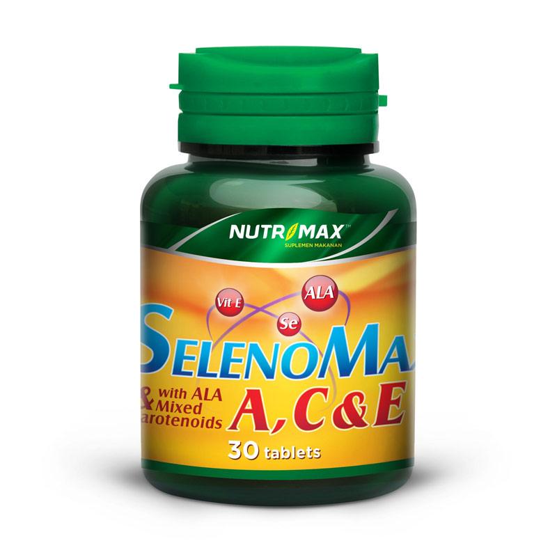 Jual Nutrimax Selenomax Seleno Max Vitamin A C E Ace Anti Oksidan Aging Selenium Penuaan Dini 30 Tablet Online Desember 2020 Blibli