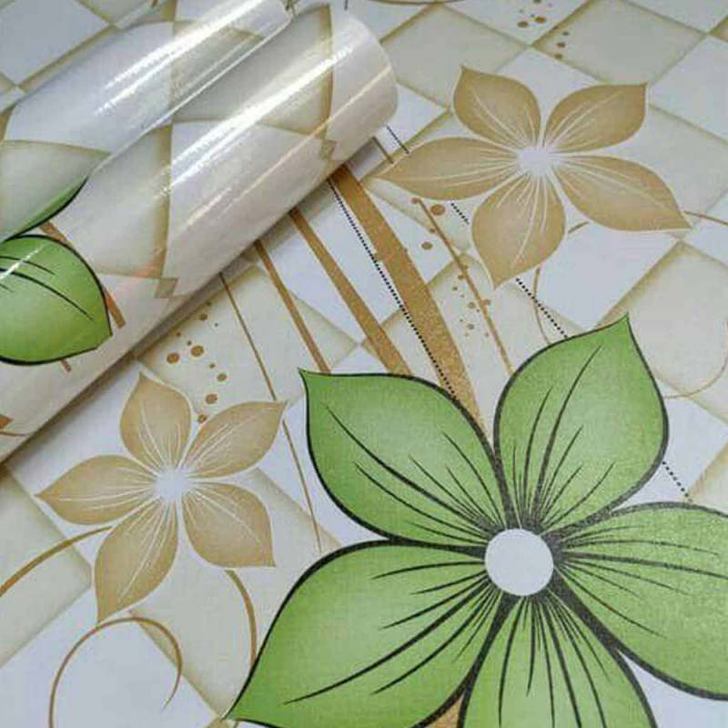 Jual Oem Ranting Bunga Hijau Minimalis Sticker Wallpaper