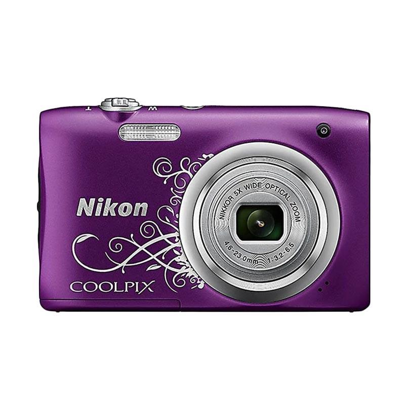 Nikon Coolpix A100 Kamera Pocket - Purple Tribal + Free LCD Screen Guard