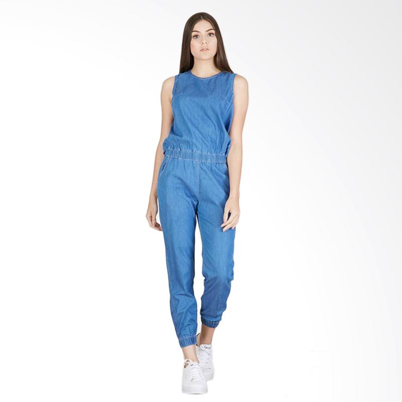 Dline J01 Baju Jumpsuit Wanita - Light Blue