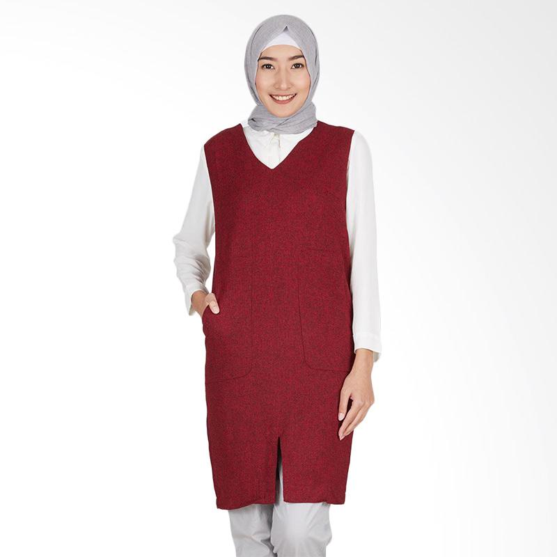 Hijabenka Rolfe Top Blouse - Red