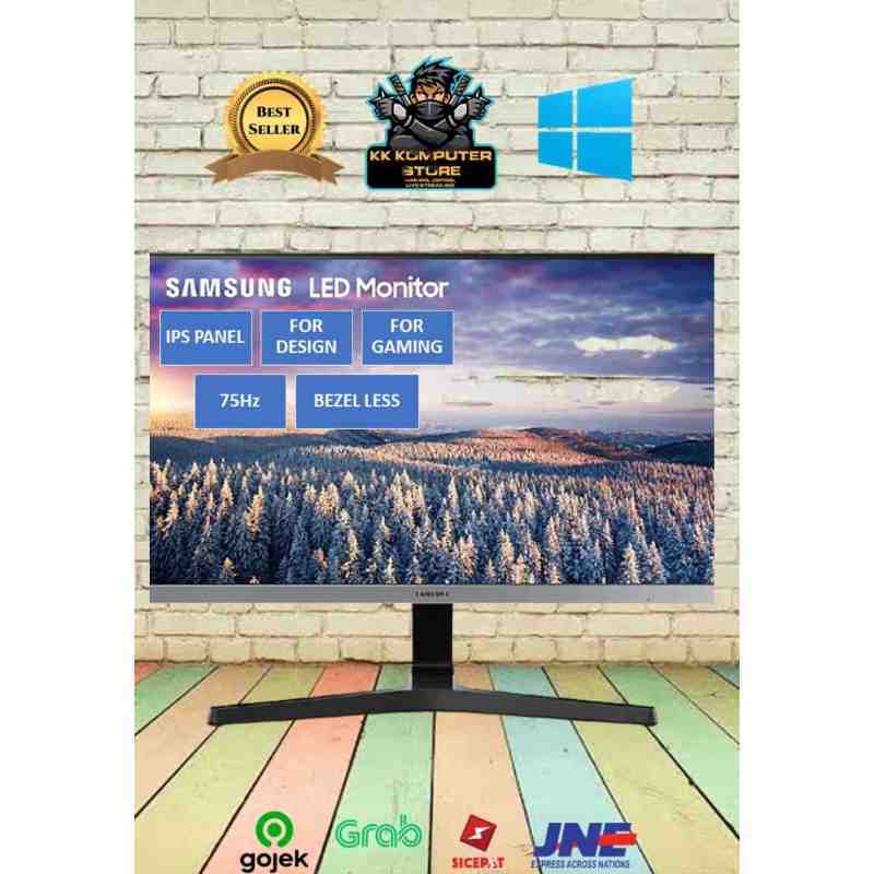 led monitor gaming samsung 22 22 inch 22inch sr350 ips 75hz bezeless fhd frameless
