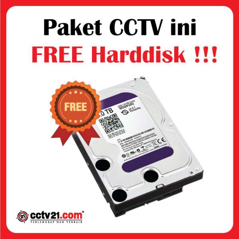 cctv21 distributor promo diskon paket 4 camera hilook full hd 1080p 2mp dvr 4ch free hdd