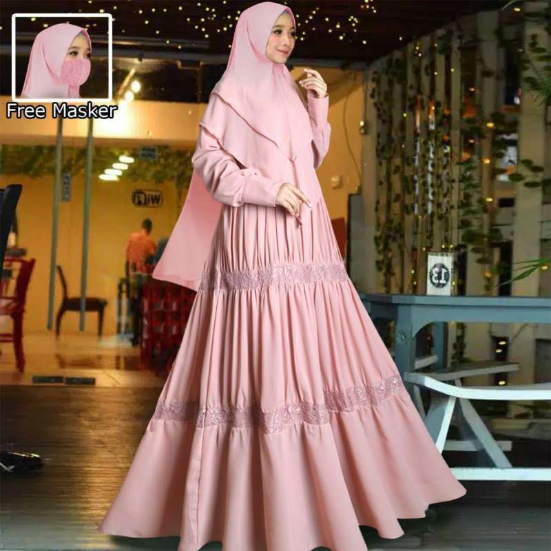 Jual Qaira Premium Baju Muslim Zoya Pink Terbaru Juli 2021 Blibli