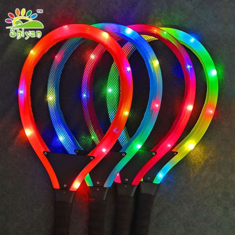 mainan anak olahraga tennis sport set raket bola tenis shuttlecock led