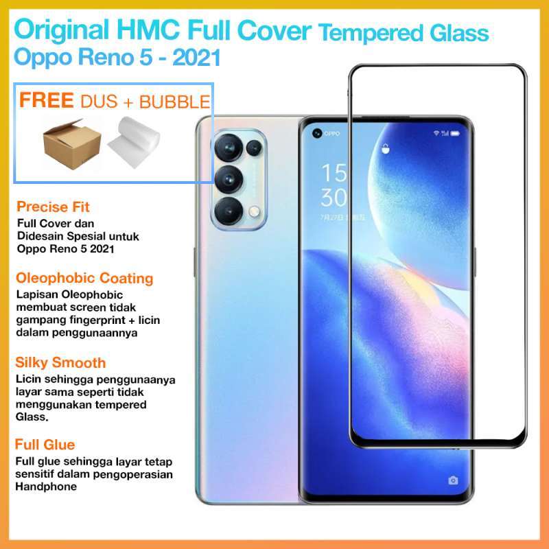 Jual Original Hmc Full Cover Tempered Glass Oppo Reno 5 Reno5 Anti Gores Screen Guard Protector Temper Glass Murah Mei 2021 Blibli