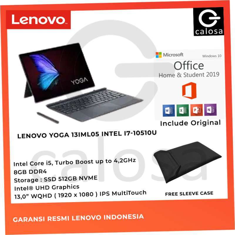Jual Lenovo Yoga Duet 7i 13iml05 79id I7 10510u 100 Srgb Free Ohs Murah Mei 2021 Blibli