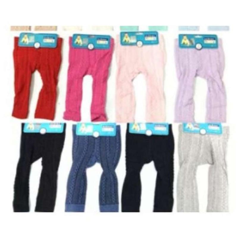 TERMURAH George Baby Legging Baby Warna Polos BUKA KAKI Motif Cable Leging Bayi Balita Soft Cotton Celana Panjang SNI ORIGINAL PREMIUM QUALITY