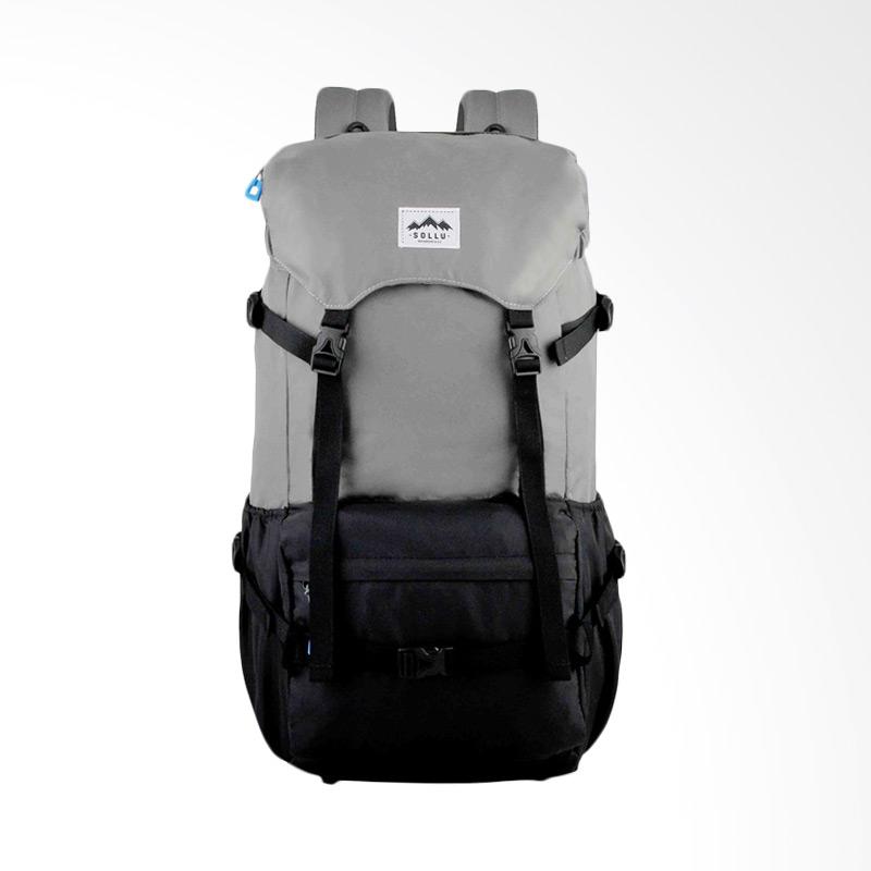Sollu Wanderpack Peak series Tas Ransel - Abu abu Hitam