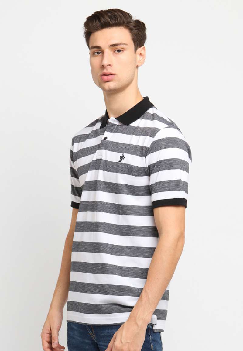 Jual Osella Man Polo Shirt Stripe Black 