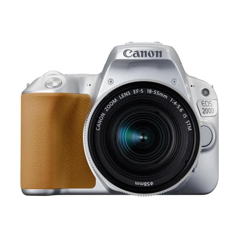 Canon EOS 200D Kit 18-55 IS STM Kamera DSLR - Silver + Free LCD Screen Guard
