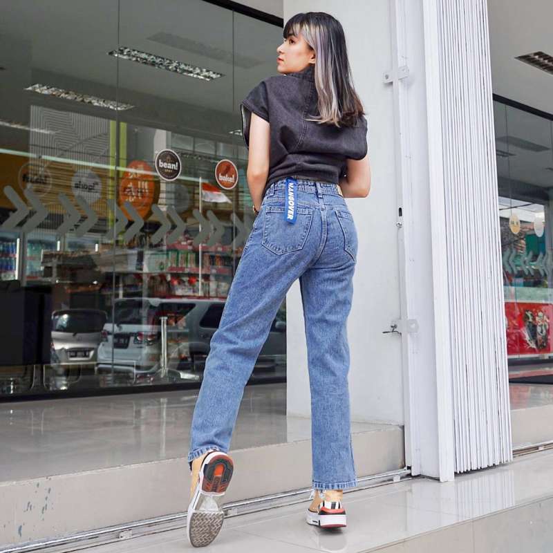 Promo JINISO - Highwaist Loose Jeans 