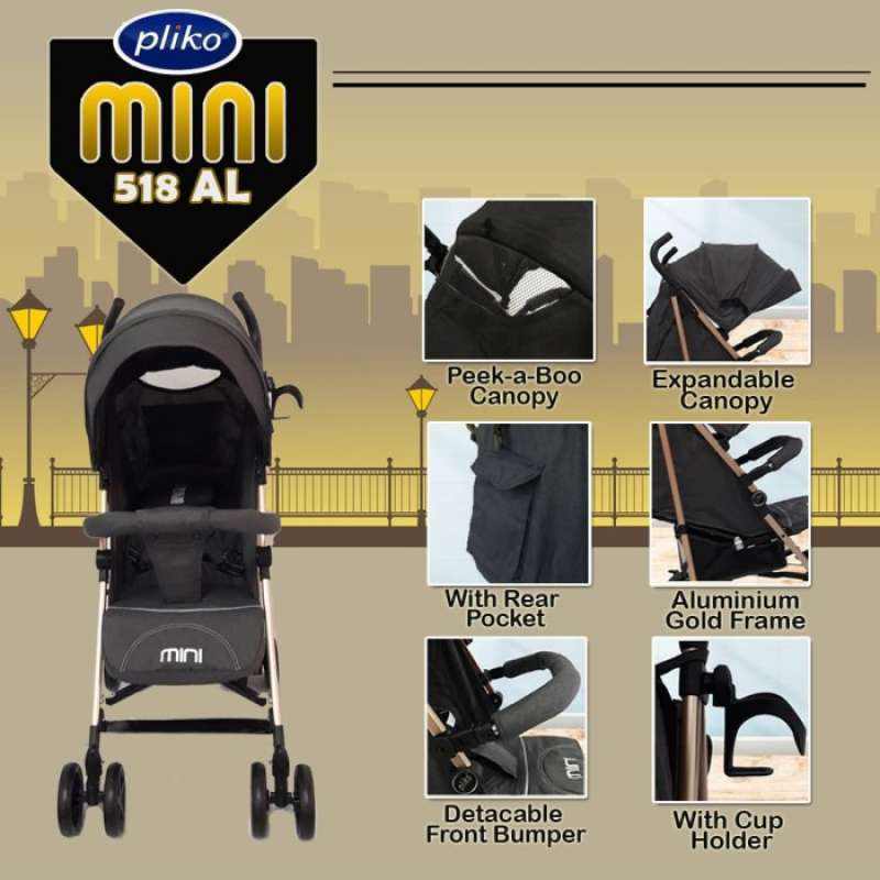 Promo Stroller Pliko Mini 518 AL Kereta Dorong Bayi Diskon 49 di