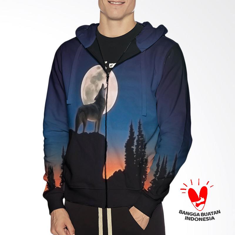 jaket hoodie 3d wolf