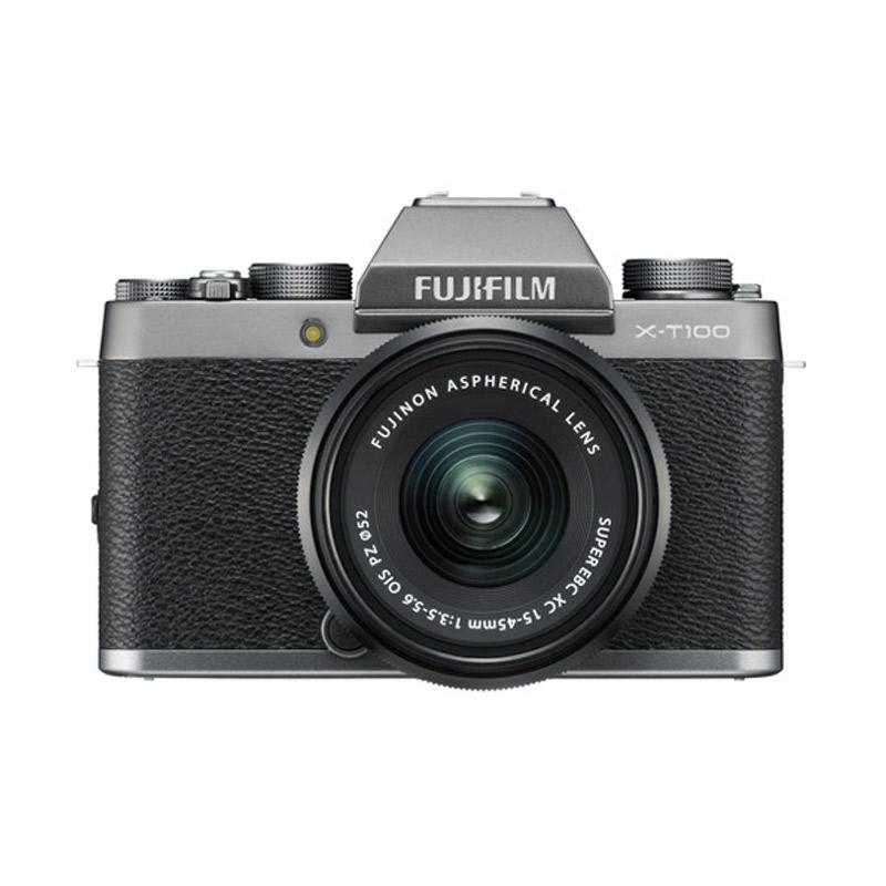 Jual Fujifilm X T100 Kit 15 45mm Kamera Mirrorless Online November 2020 Blibli Com