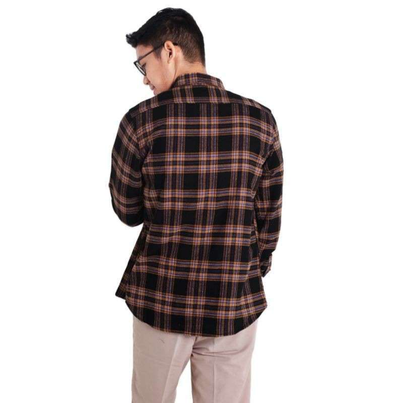 Promo Kemeja [Pria Brown Dalton Flannel 