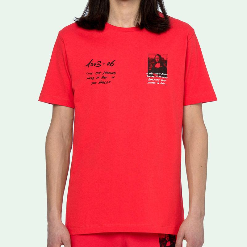 Off White Monalisa Tee T-Shirt Pria 