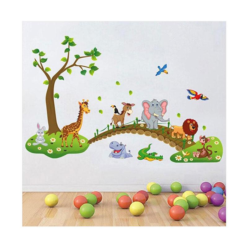 Jual Bluelans Removable Cartoon Forest Animal Wall Stickers Kids