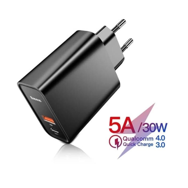 Jual Baseus Charger Dual Port Pd 30 Watt Quick Charge 4 0 Support Huawei 5a Online Oktober 2020 Blibli Com