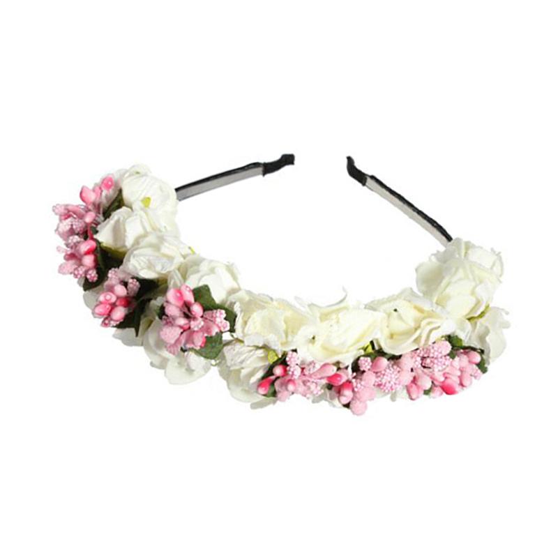 Promo Women Flower Boho Floral Headband Garland Festival Wedding Bridal  Hairband - White Diskon 57% di Seller Bluelans - China | Blibli