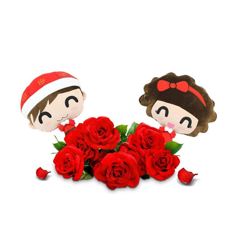 Jual Boneka Hadiah Special Wedding In Red Love Chinese Boy Girl Couple Doll Online September 2020 Blibli Com