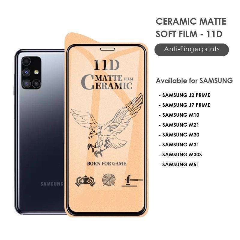 TEMPERED GLASS CERAMIC SAMSUNG M31 M30 M51 FILM ANTI GORES GAMER