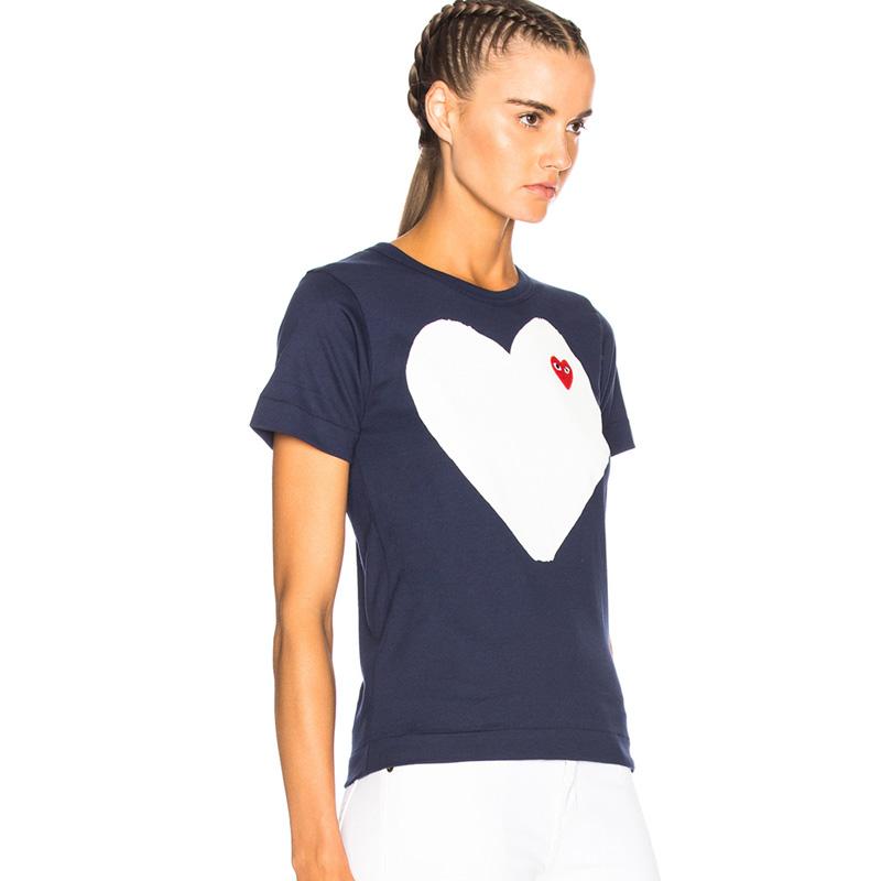 cdg heart tee
