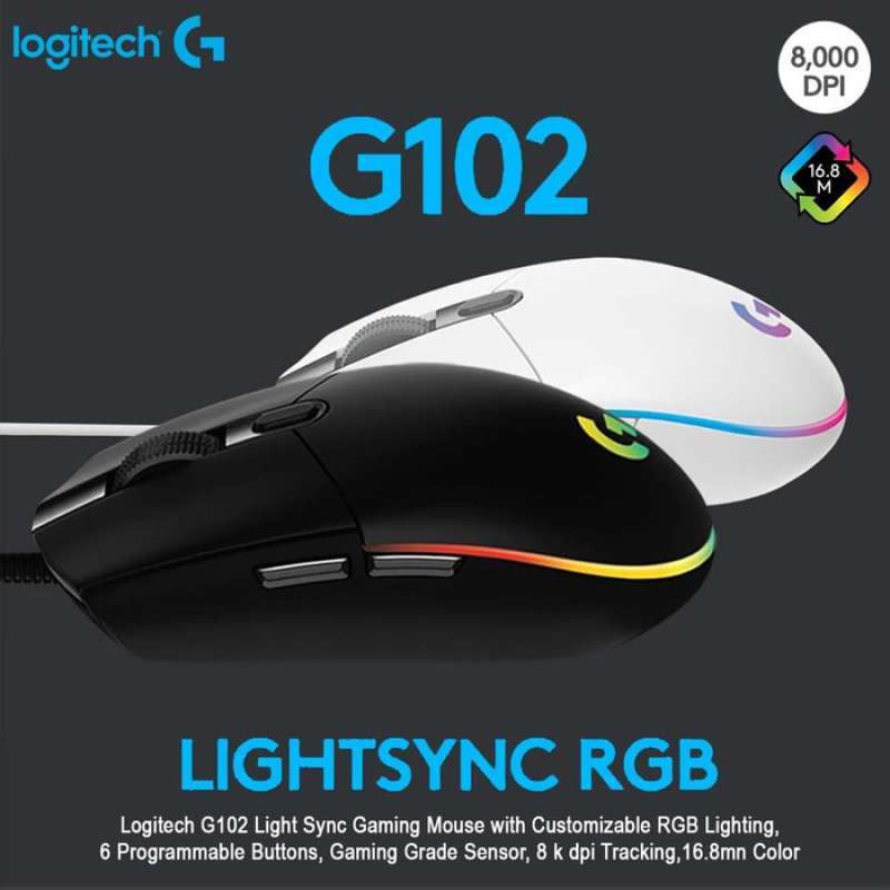 Jual Gaming Mouse Logitech G102 Lightsync Online November 2020 Blibli Com