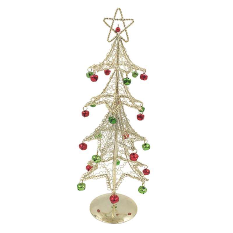 Jual Metal Wire Miniature Christmas Tree With Bell Ornaments Christmas Decoration Online November 2020 Blibli Com