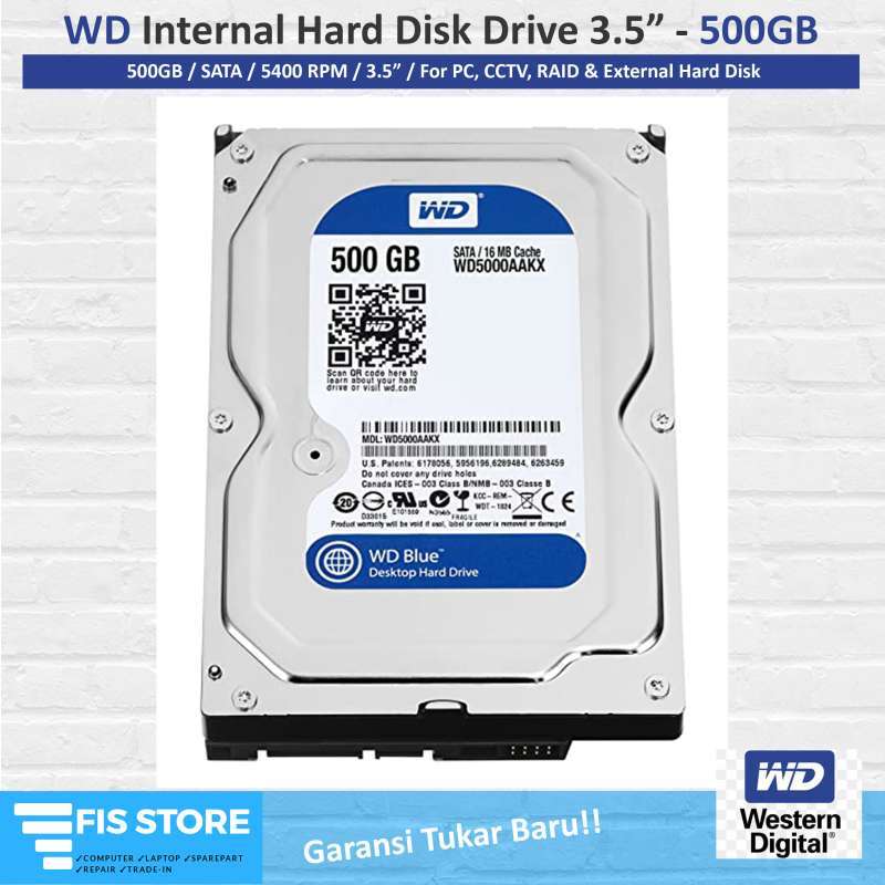 hdd harddisk hardisk wd western digital 3 5 500gb bisa untuk pc cctv