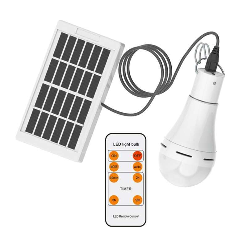 Solar Power Shed Light Bulb LED Portable Hang Up 7W/9W Lamp Hooking Chicken Coop 