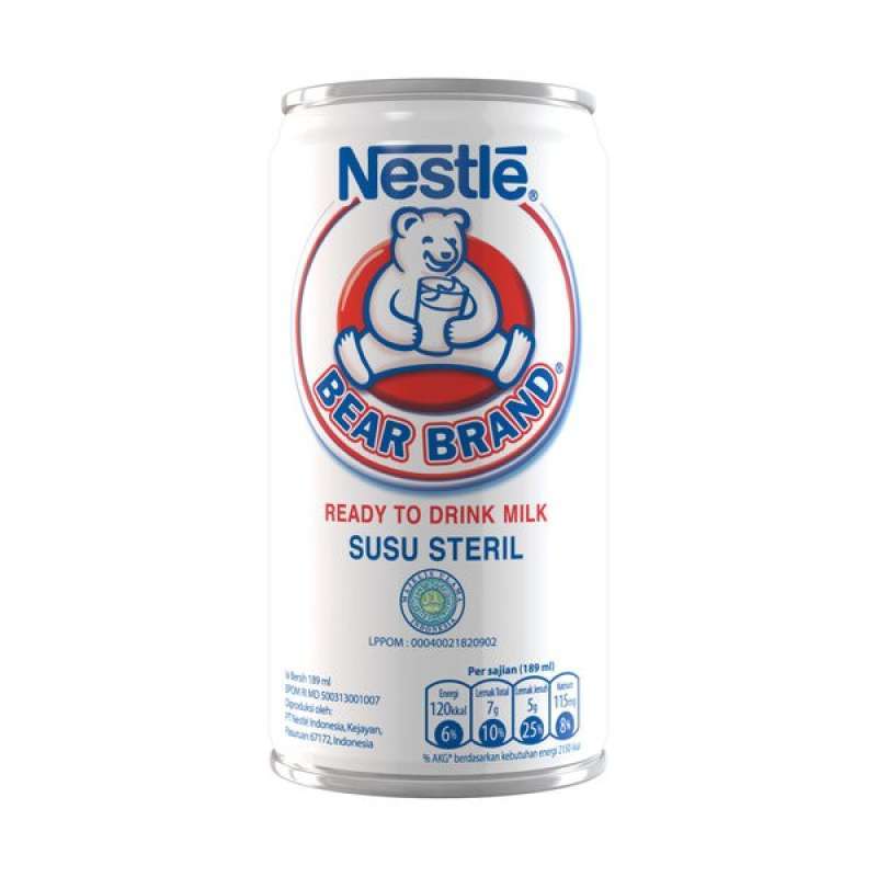 Jual Bear Brand Susu Steril 189ml Nestle Susu Murni Cair Beruang Kaleng Putih Susu Siap Minum Terbaru Juli 2021 