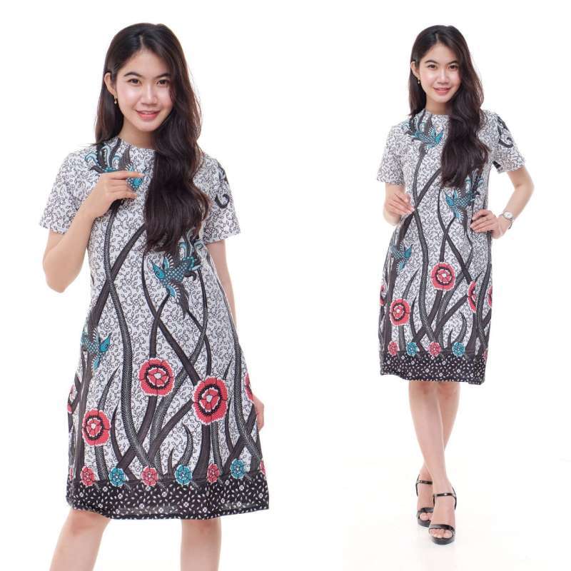 Promo Dress Batik Wanita Lengan Pendek Di Seller Batik Praja Kab Pekalongan Jawa Tengah Blibli