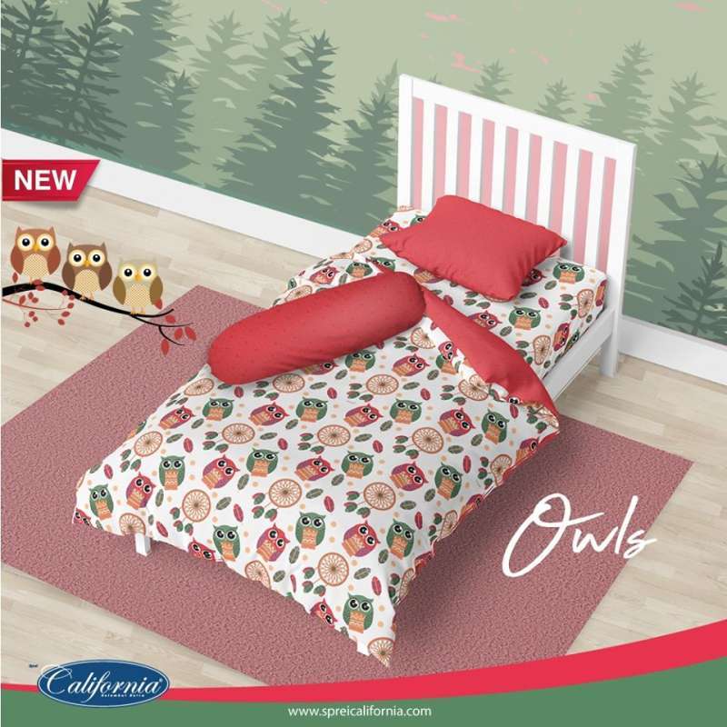 Jual Bed Cover Single California Owls 120x200 Best In Class Online Mei 2021 Blibli