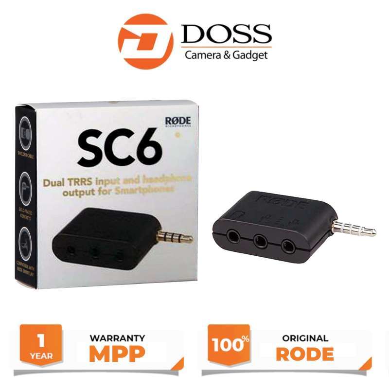 rode sc6 dual trrs input and headphone output for smartphones