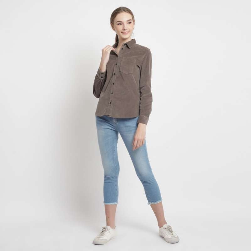 Jual Papperdine Jeans Cdr 01 Ladies Kemeja Wanita Lengan Panjang Corduroy Murah Mei 2021 Blibli