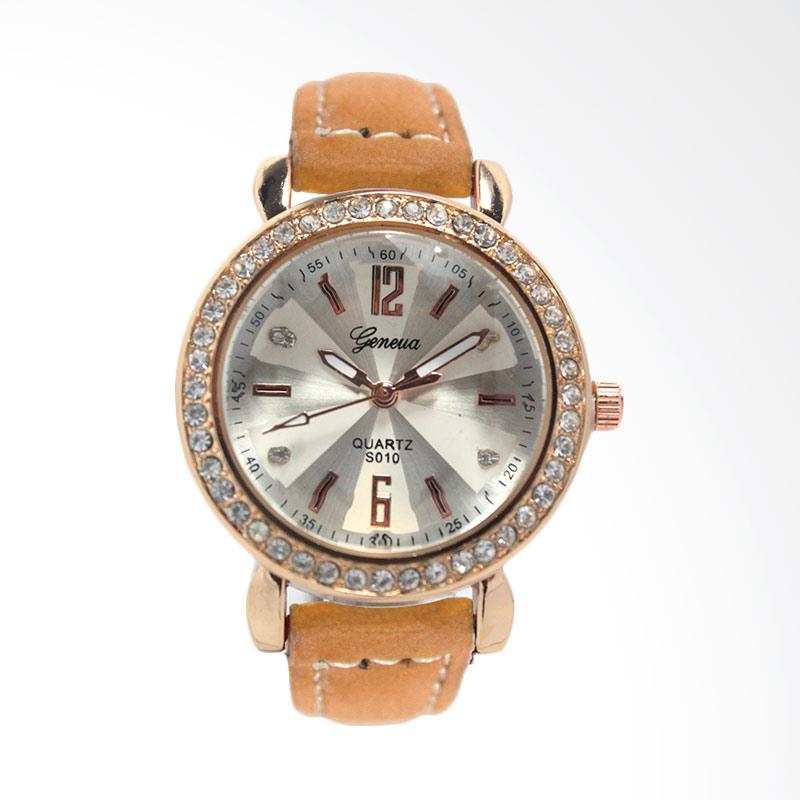 Geneva FIN-406 Analog Jam Tangan Fashion Wanita - Brown