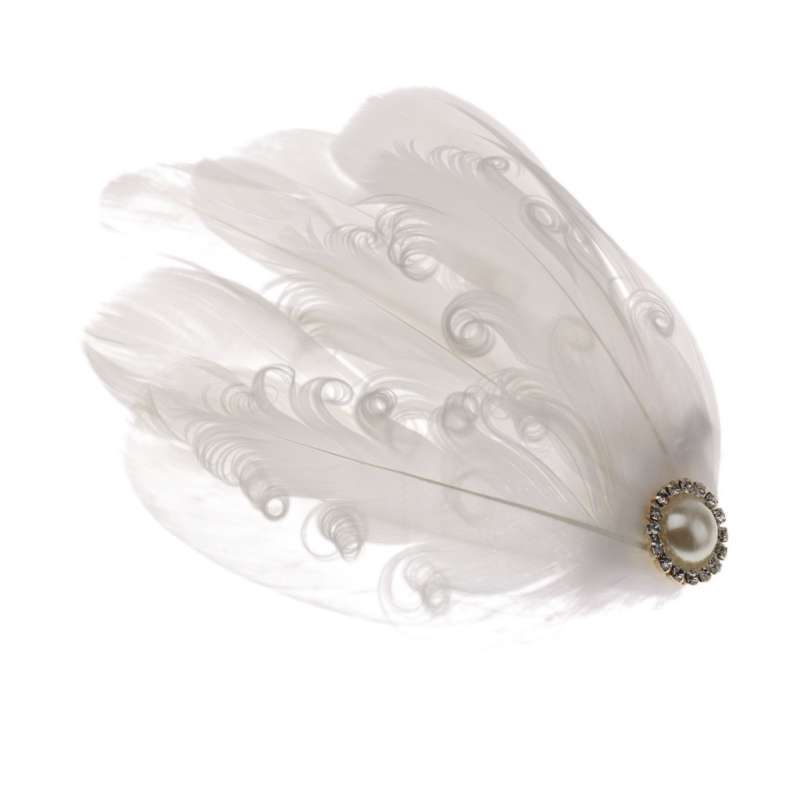 Promo White Feather Headdress 