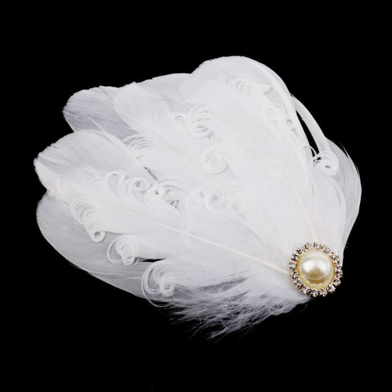 Promo White Feather Headdress 