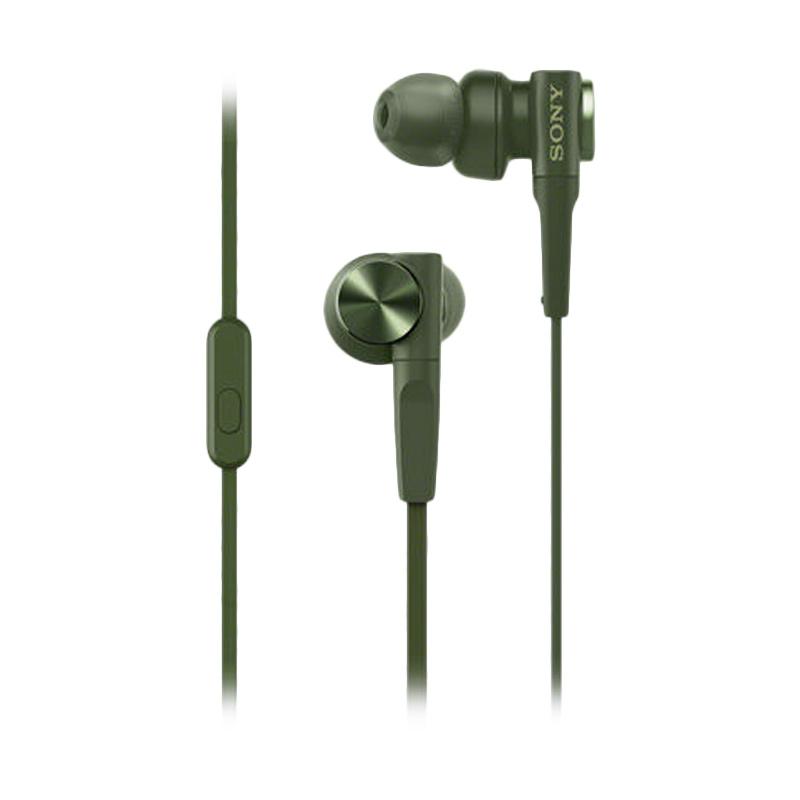 Image result for Sony In-Ear Extra Bass Headphone MDR-XB55AP green